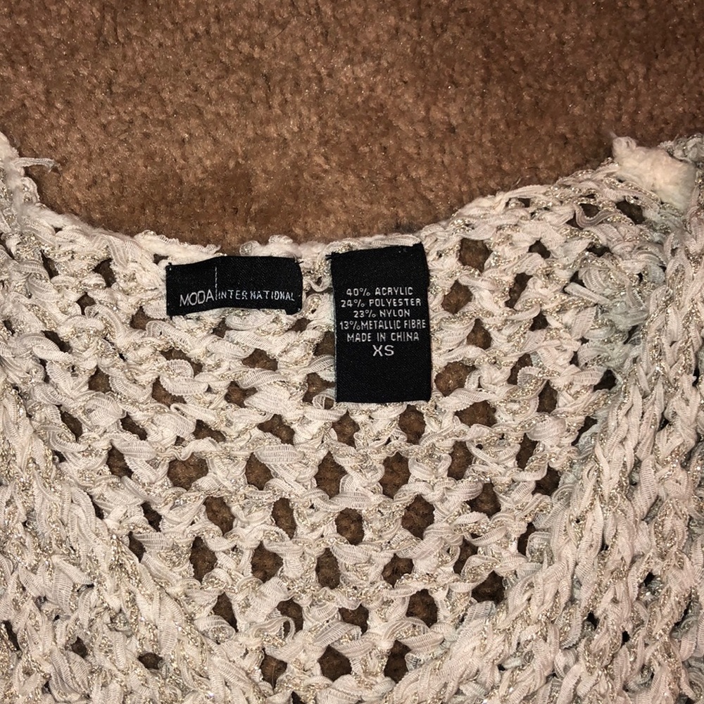 Cream/gold woven top - Picture 3 of 3